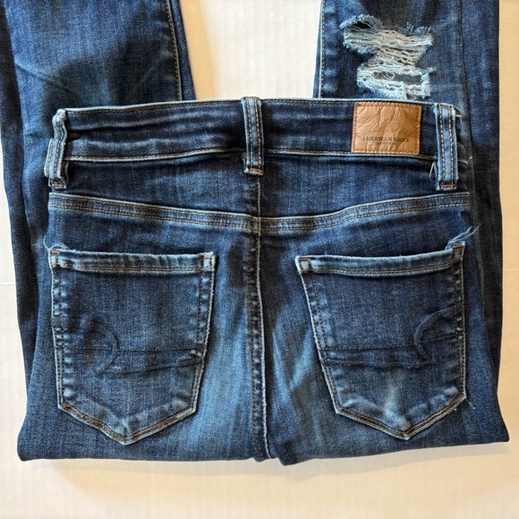 American Eagle Next Level Stretch X distressed jeans size 00 R - Picture 4 of 7